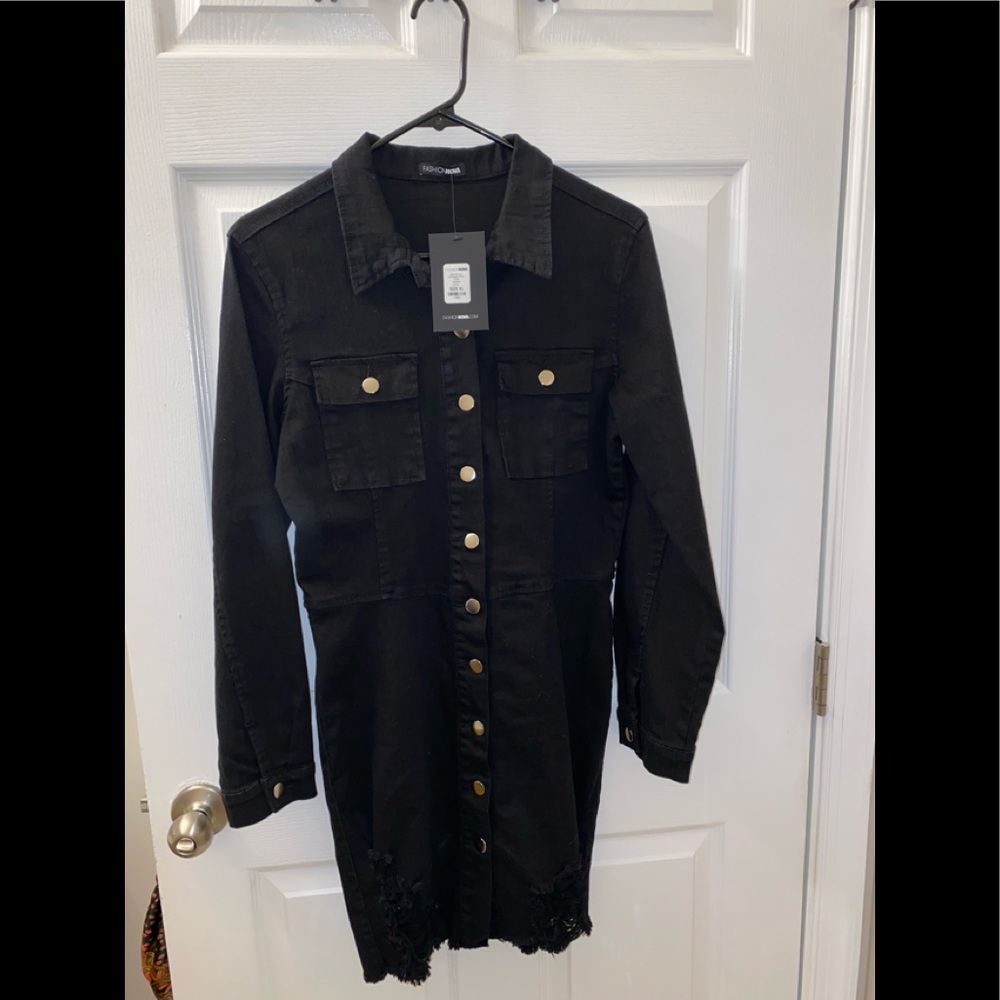 Brand new Fashion Nova black denim dress